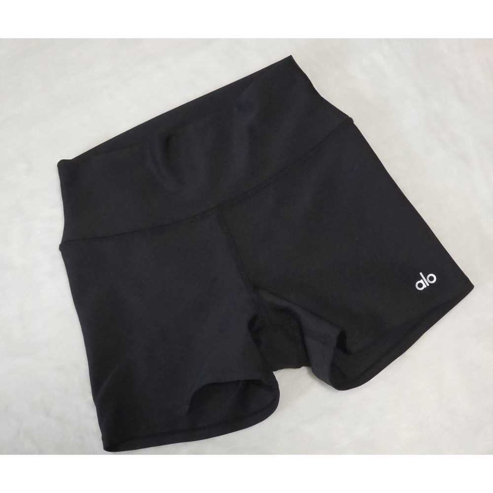 Alo Yoga High Waist Black Airlift Shorts Womens Size Small